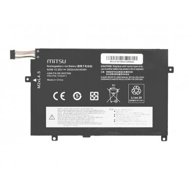 Baterija (akumuliatorius) Lenovo ThinkPad E470 E475 E470C 01AV411 10.95V 3650mAh 40Wh 3